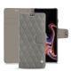硬质真皮保护套 Samsung Galaxy Note9 - Acier vintage - Couture