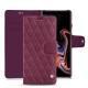 Samsung Galaxy Note9 leather case - Prune vintage - Couture