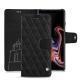 Housse cuir Samsung Galaxy Note9 - Negre poudro - Couture