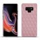 Coque cuir Samsung Galaxy Note9 - Rose - Couture ( Nappa - Pantone 2365C ) 