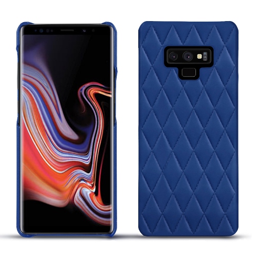 Lederschutzhülle Samsung Galaxy Note9Bleu océan - Couture ( Nappa - Pantone #15458a) 