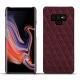 Samsung Galaxy Note9 leather cover - Lie de vin - Couture ( Pantone 5115C ) 