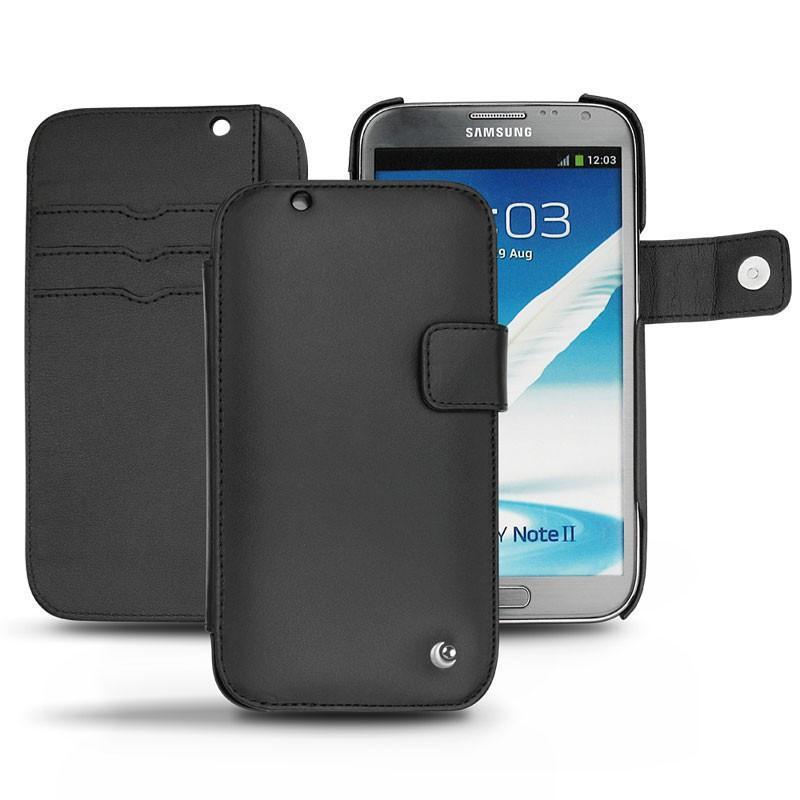 レザーケース Samsung Galaxy Note 2 - Noir ( Nappa - Black ) 