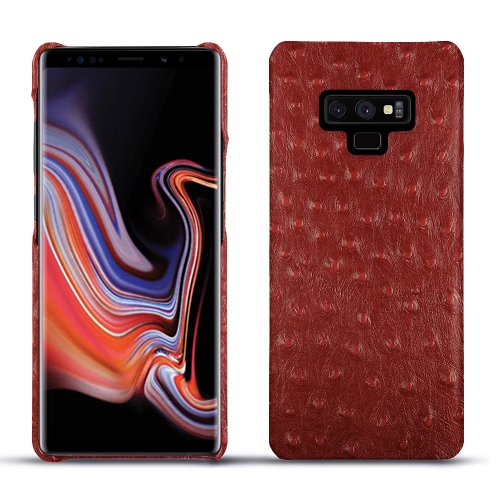 Funda de piel Samsung Galaxy Note9Autruche ciliegia ( Pantone #a4343a ) 