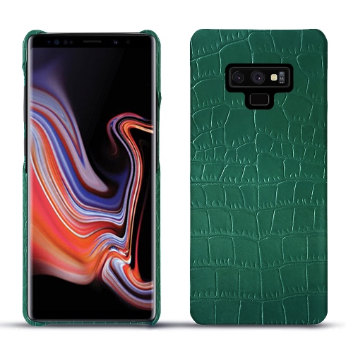 가죽 커버 Samsung Galaxy Note9Crocodile pino ( Pantone #173F35 ) 