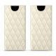 Funda de piel Samsung Galaxy Note8 - Blanc - Couture ( Bologna - White ) 