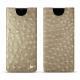 Pochette cuir Samsung Galaxy Note8 - Autruche desert