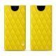 Pochette cuir Samsung Galaxy Note9 - Jaune fluo - Couture