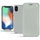 Lederschutzhülle Apple iPhone Xs Max - Gris ( Nappa - Pantone W428C ) 