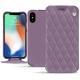 Lederschutzhülle Apple iPhone Xs Max - Lilas - Couture ( Nappa - Pantone 2645U ) 