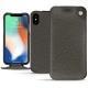 Housse cuir Apple iPhone Xs Max - Anthracite ( Pantone 424C ) 