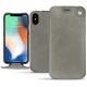 Funda de piel Apple iPhone Xs Max - Acier vintage ( Pantone 403C ) 