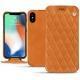 Housse cuir Apple iPhone Xs Max - Mandarine vintage - Couture
