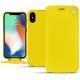 Housse cuir Apple iPhone Xs Max - Jaune fluo