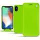 Capa em pele Apple iPhone Xs Max - Vert fluo