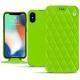 Apple iPhone Xs Max leather case - Vert fluo - Couture