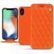 硬质真皮保护套 Apple iPhone Xs Max - Orange fluo - Couture