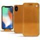 Housse cuir Apple iPhone Xs Max - Or Maïa ( Pantone 871C ) 