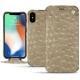 Lederschutzhülle Apple iPhone Xs Max - Autruche desert