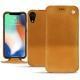 Lederschutzhülle Apple iPhone Xr - Or Maïa ( Pantone 871C ) 