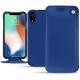 レザーケース Apple iPhone Xr - Bleu océan ( Nappa - Pantone 293C ) 