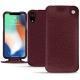 レザーケース Apple iPhone Xr - Lie de vin ( Pantone 5115C ) 