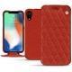 レザーケース Apple iPhone Xr - Papaye - Couture ( Pantone 180C ) 