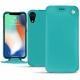 Funda de piel Apple iPhone Xr - Bleu fluo