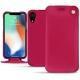 Apple iPhone Xr leather case - Rose fluo