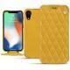 レザーケース Apple iPhone Xr - Jaune soulèu - Couture