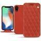 Lederschutzhülle Apple iPhone Xr - Arange clouquié - Couture