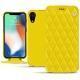Custodia in pelle Apple iPhone Xr - Jaune fluo - Couture