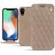 Apple iPhone Xr leather case - Taupe vintage - Couture