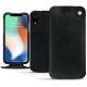 レザーケース Apple iPhone Xr - Dark vintage ( Roughtcut - Black#5256 ) 