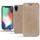 Apple iPhone Xr leather case - Taupe vintage ( Pantone 7530C ) 