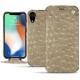 Apple iPhone Xr leather case - Autruche desert