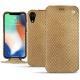 Apple iPhone Xr leather case - Serpent sabbia