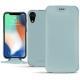 Housse cuir Apple iPhone Xr - Bleu ciel PU