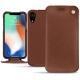 Funda de piel Apple iPhone Xr - Marron délicat
