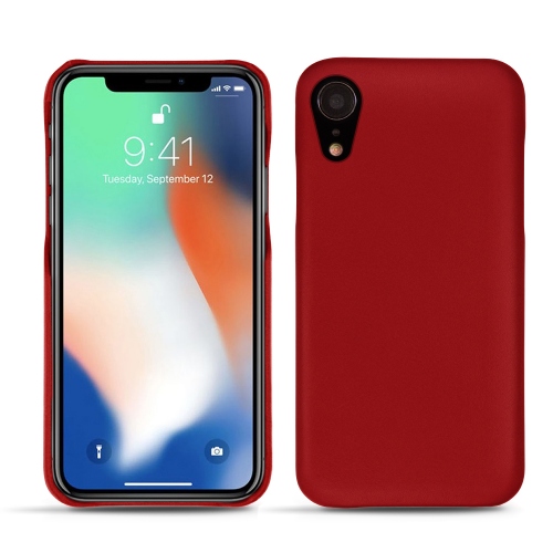 Funda de piel Apple iPhone XrRouge ( Nappa - Pantone #d50032 ) 