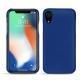 Coque cuir Apple iPhone Xr - Bleu océan ( Nappa - Pantone 293C ) 