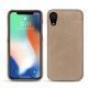 Coque cuir Apple iPhone Xr - Taupe vintage ( Pantone 7530C ) 