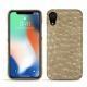Lederschutzhülle Apple iPhone Xr - Autruche desert