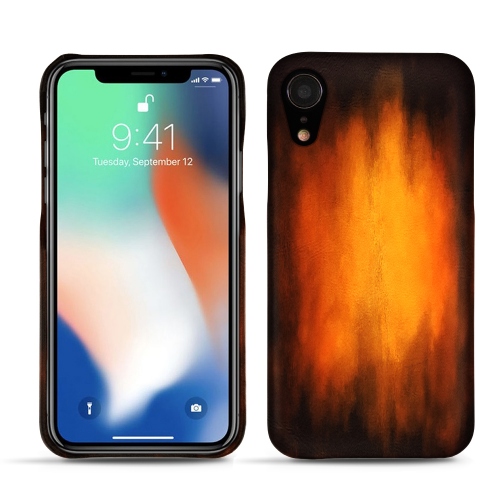 レザーケース Apple iPhone XrFauve Patine
