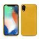 Coque cuir Apple iPhone Xr - Jaune soulèu