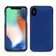 Coque cuir Apple iPhone Xs Max - Bleu océan ( Nappa - Pantone 293C ) 