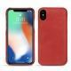 レザーケース Apple iPhone Xs Max - Cerise vintage ( Pantone 185C ) 