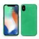 レザーケース Apple iPhone Xs Max - Menthe vintage ( Pantone 562C ) 