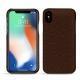 Apple iPhone Xs Max leather cover - Châtaigne ( Pantone 476C ) 