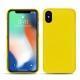 Lederschutzhülle Apple iPhone Xs Max - Jaune fluo